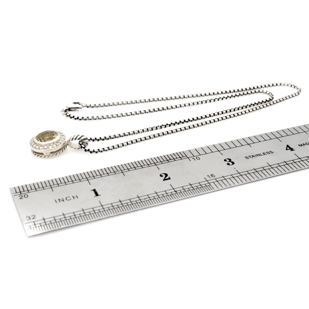 DAVID YURMAN Sterling Silver Lemon Citrine And Diamond Cerise Pendant - Picture 11 of 11